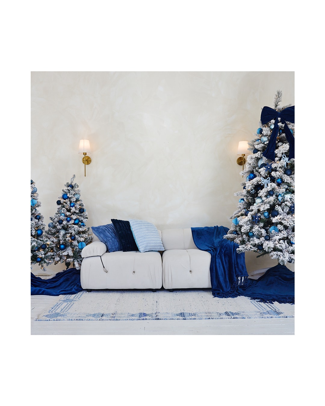 Blue Noël Christmas set in Studio A at Relic15 Studio