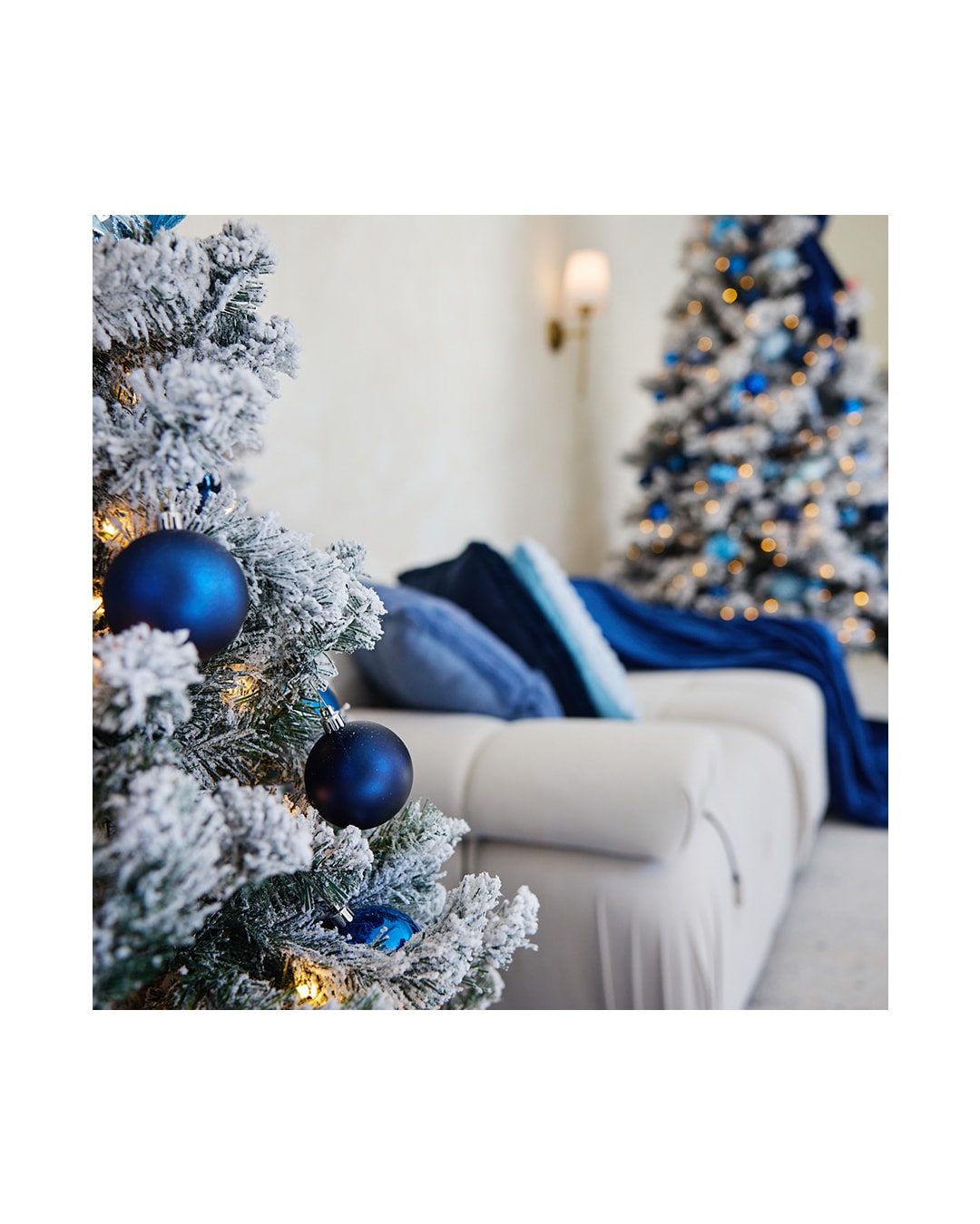 Blue Noël Christmas set in Studio A at Relic15 Studio
